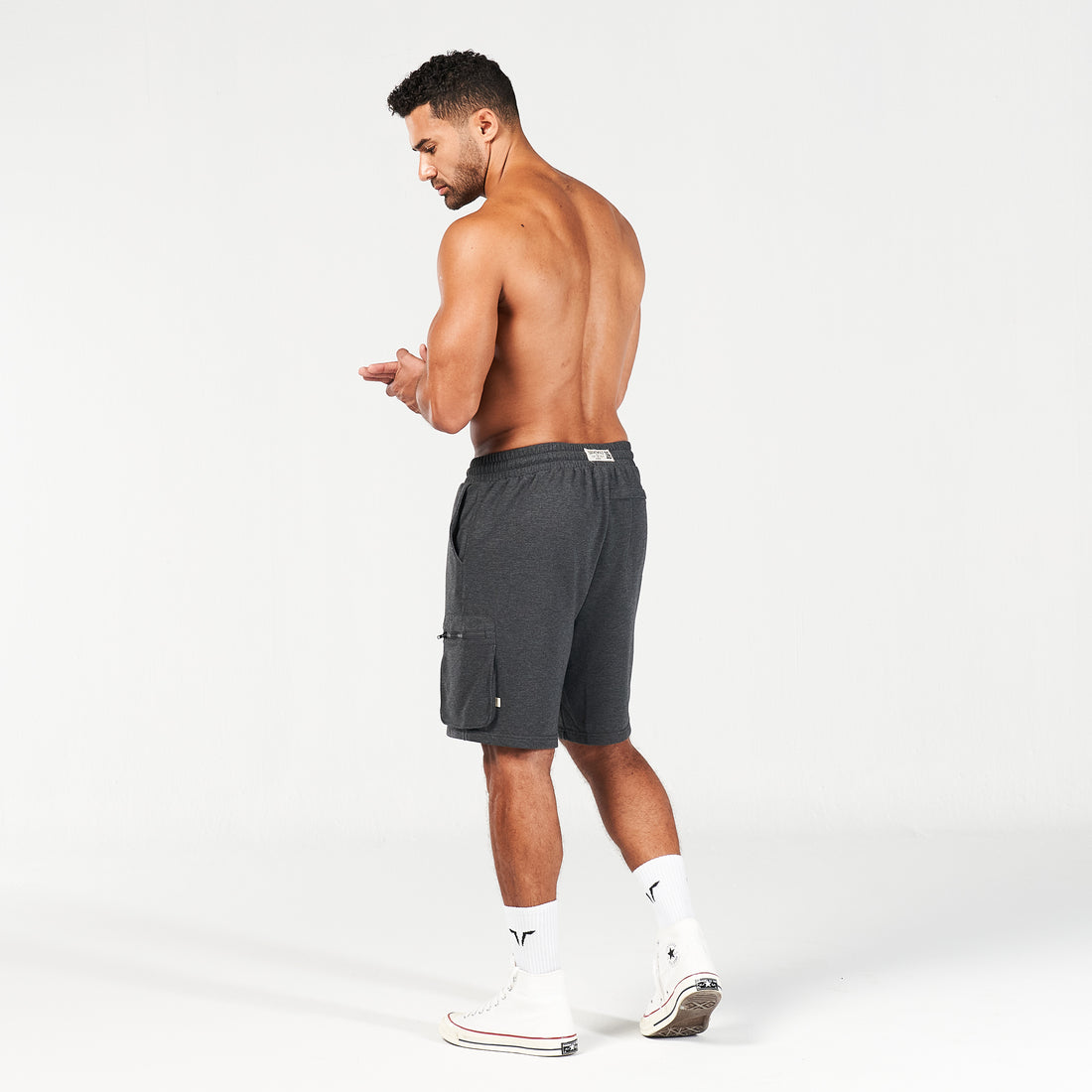 Golden Era New Gen Jogger Shorts - Black Marl